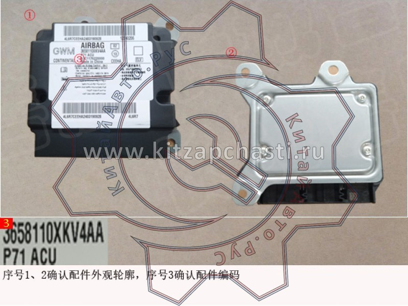 Блок управления системы пассивной безопасности HAVAL H9 2pecт 3658110XKV4AA